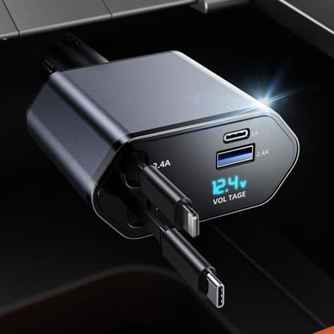 Car Charger,4 in 1 Fast Car Phone Charger