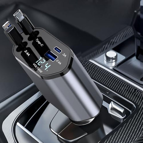 Car Charger,4 in 1 Fast Car Phone Charger