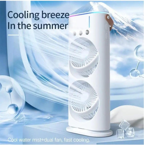 Double Ended Spray Fan, Portable Air Cooling Device