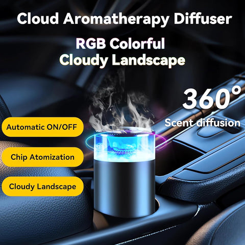 Smart Car Air Freshener Lamp & Oil Diffuser with RGB Ambient Lights