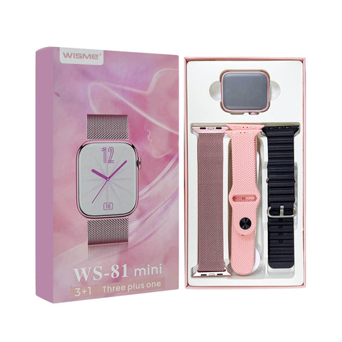 Wisme WS 81 Mini Smartwatch with 3 Strap