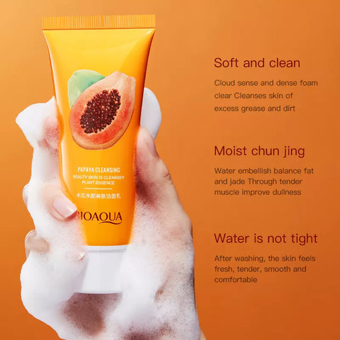 BIOAQUA Papaya Moisturizing Deep Cleansing Facial Cleanser 100g