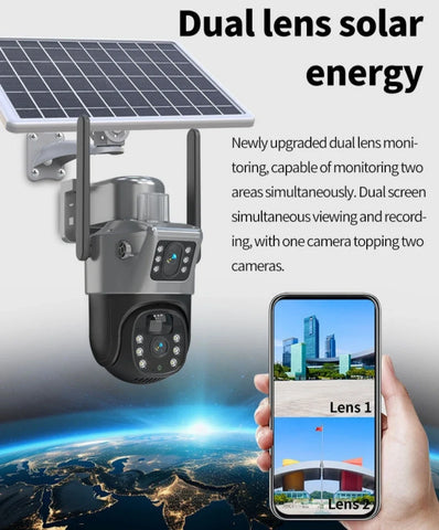 AI SOLAR 4G CCTV DUAL LENSE OUTDOOR CAMERA