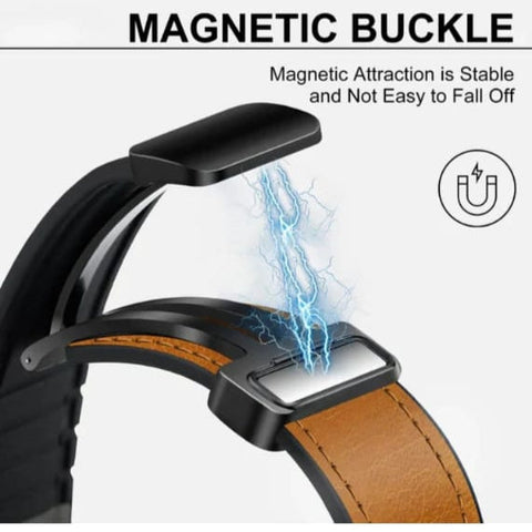 Rock luxury watch with magnetic strap